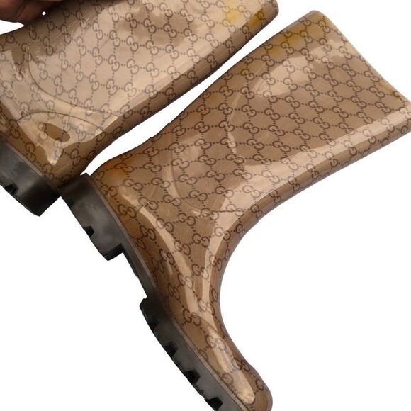 Authentic Gucci Monogram Rain Boots Size 9 - Picture 14 of 16
